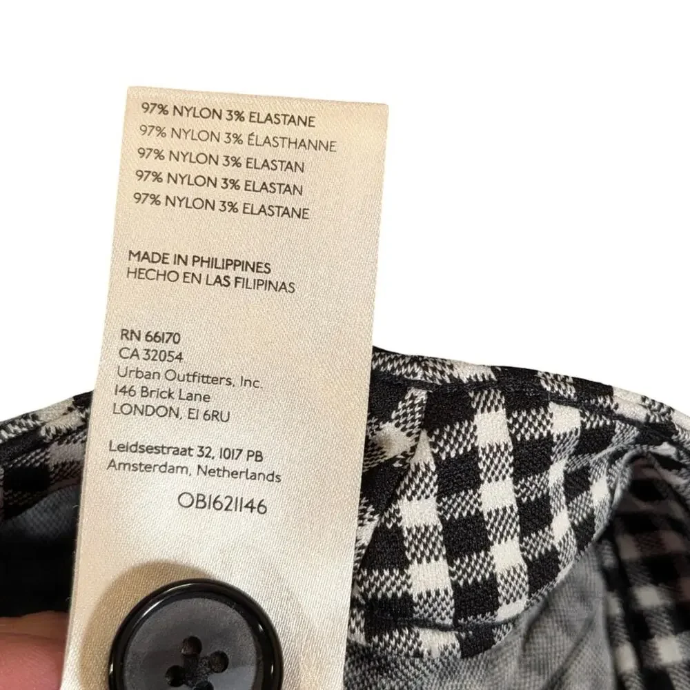 Maeve Anthropologie Black White Gingham Ankle Pants Size 6
